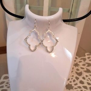 💥SALE💥And Lovely Silver Cut Out Dangle Earrings NEW